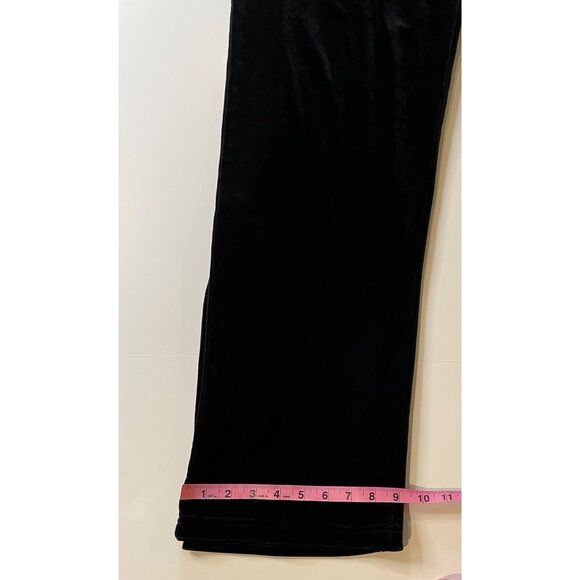 Vtg Caribou Wide Leg Pull On Velvet Pants Size L Whimsigoth Dark Fairy Grunge - Picture 8 of 11